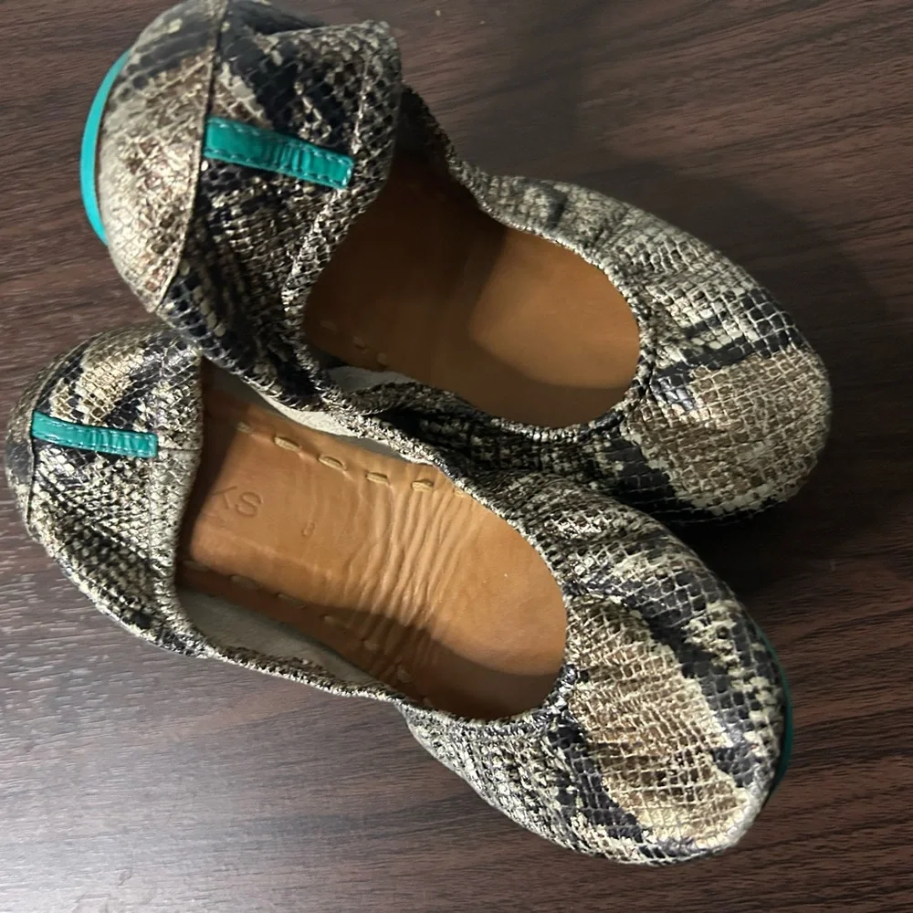 Tieks copperhead snake print ballet flats